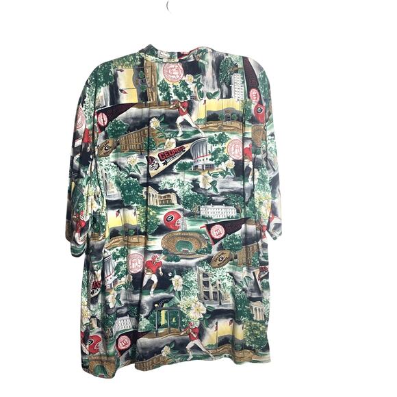Vintaqe Reyn Spooner Hawaiian Shirt UGA Football GA Bulldogs XL MINT‎ COND - Picture 2 of 7